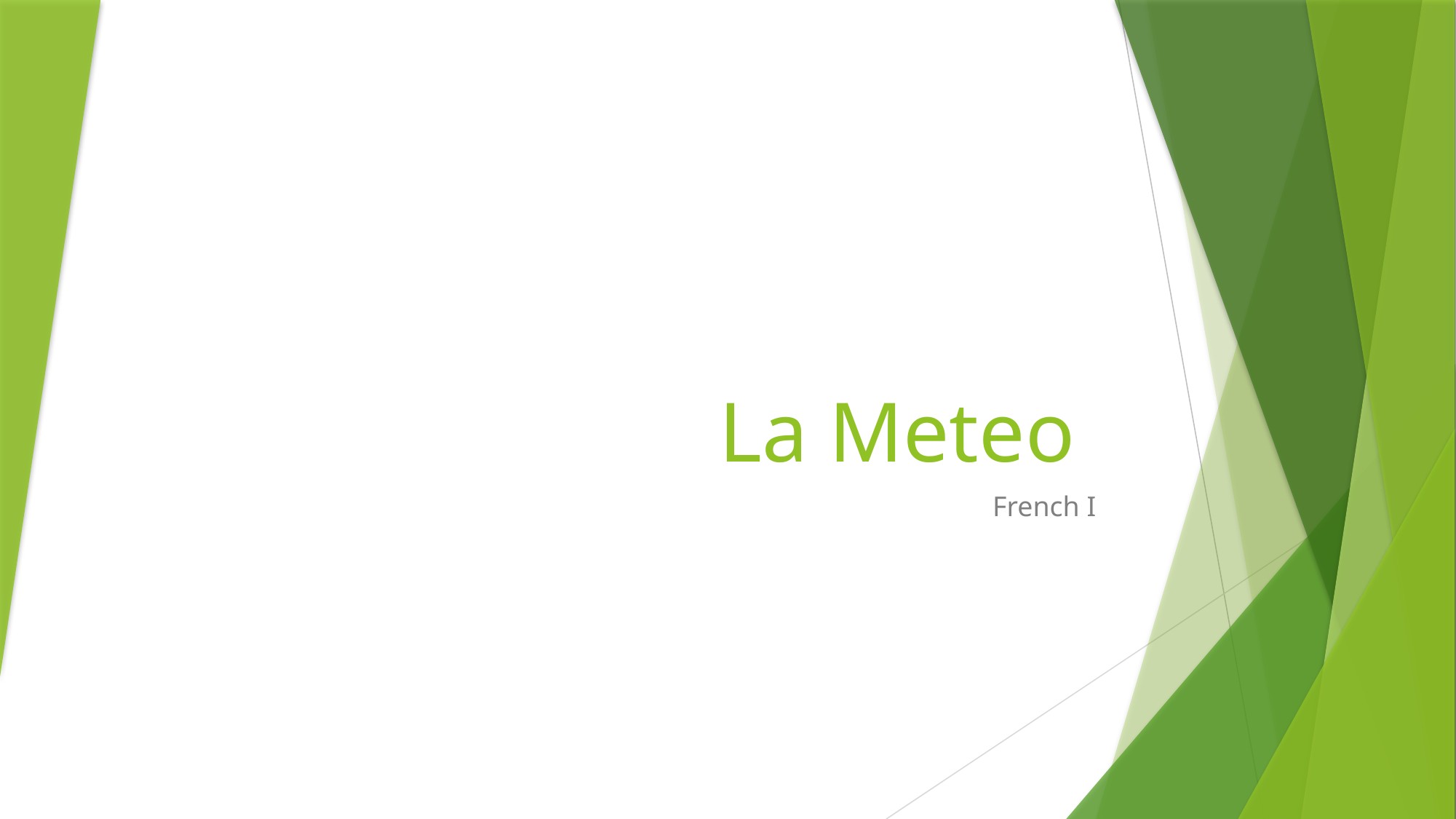 Cover of Elizabeth's sample French lesson, La Météo